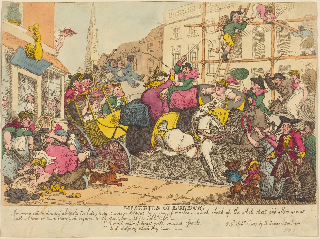 As misérias de Londres de Thomas Rowlandson