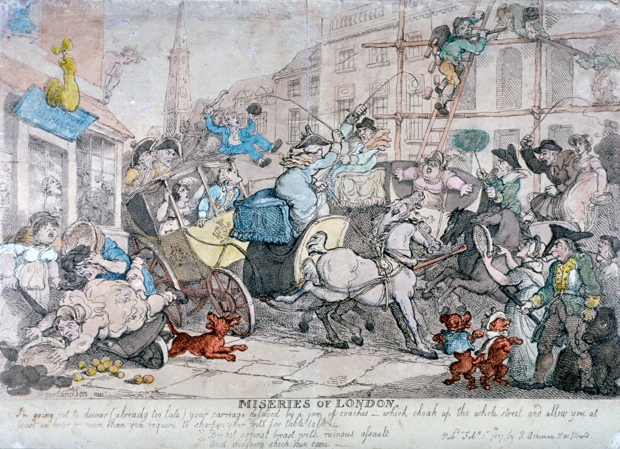 "Misérias de Londres...", 1807 de Thomas Rowlandson
