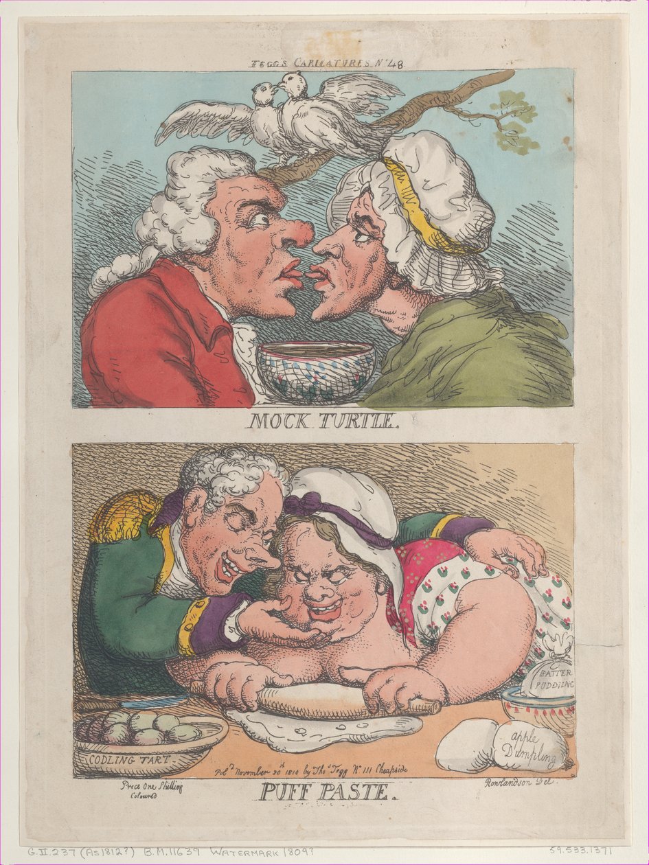 Mock Turtle, Puff Paste, 20 de novembro de 1810., 20 de novembro de 1810. de Thomas Rowlandson