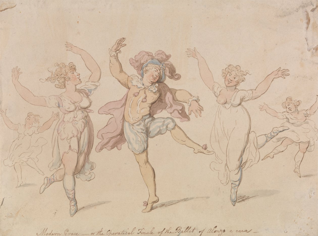 Graça moderna...O Ballet de Alonzo e Cara de Thomas Rowlandson