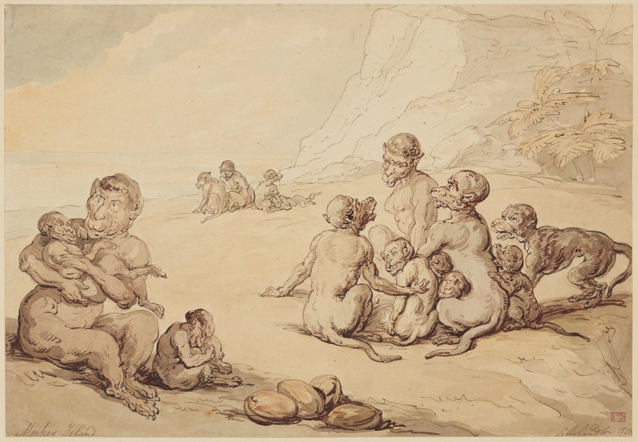 Ilha dos macacos de Thomas Rowlandson