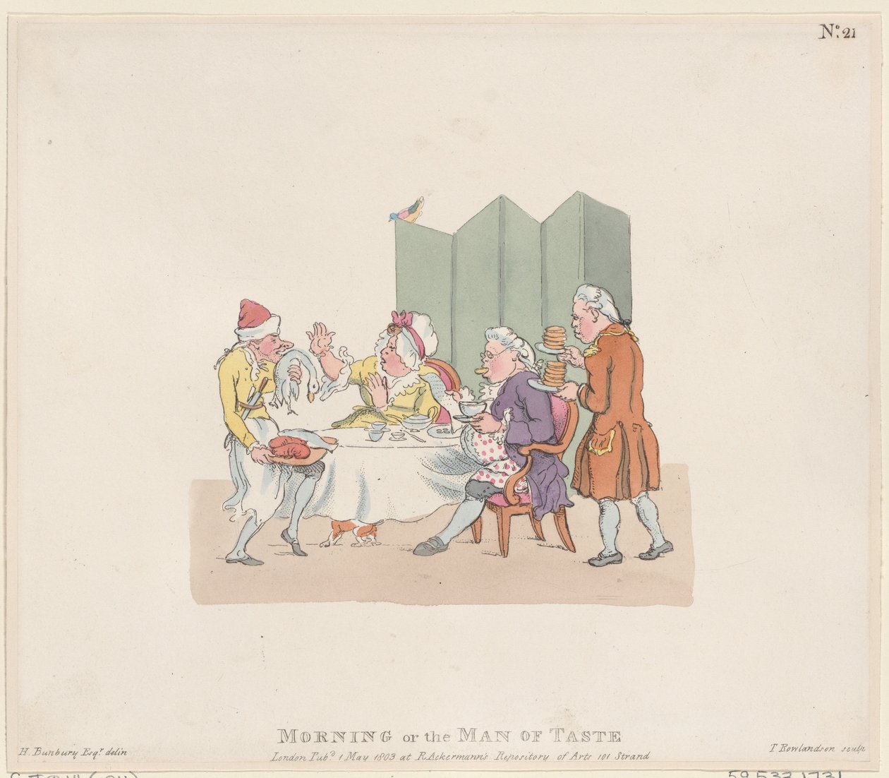 Manhã, ou, o Homem do Gosto, 1º de maio de 1803., 1º de maio de 1803. de Thomas Rowlandson