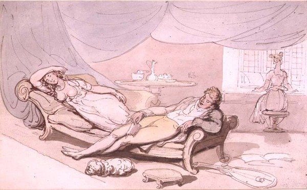 Música em casa (caneta e tinta, aguarela) de Thomas Rowlandson