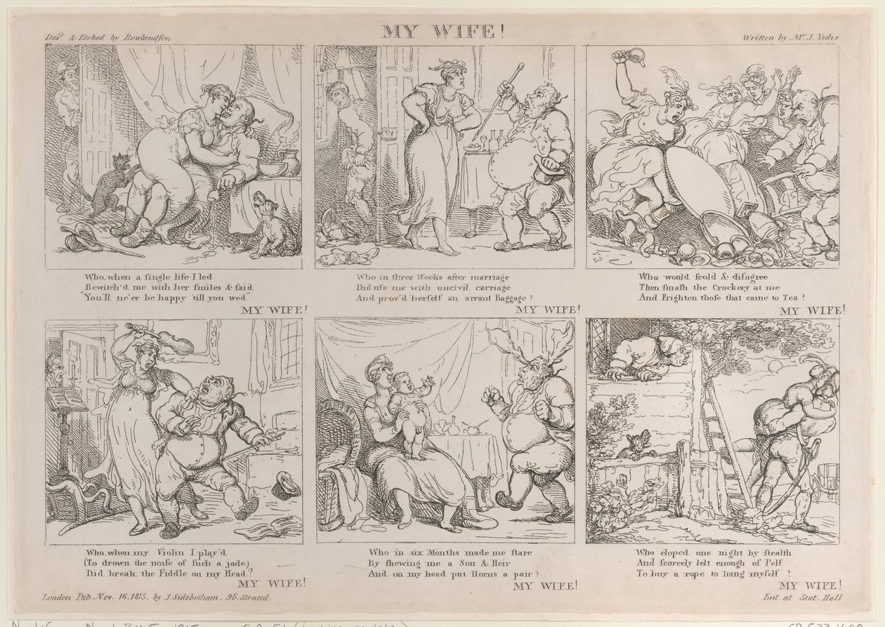 Minha Esposa!, 16 de novembro de 1815., 16 de novembro de 1815. de Thomas Rowlandson