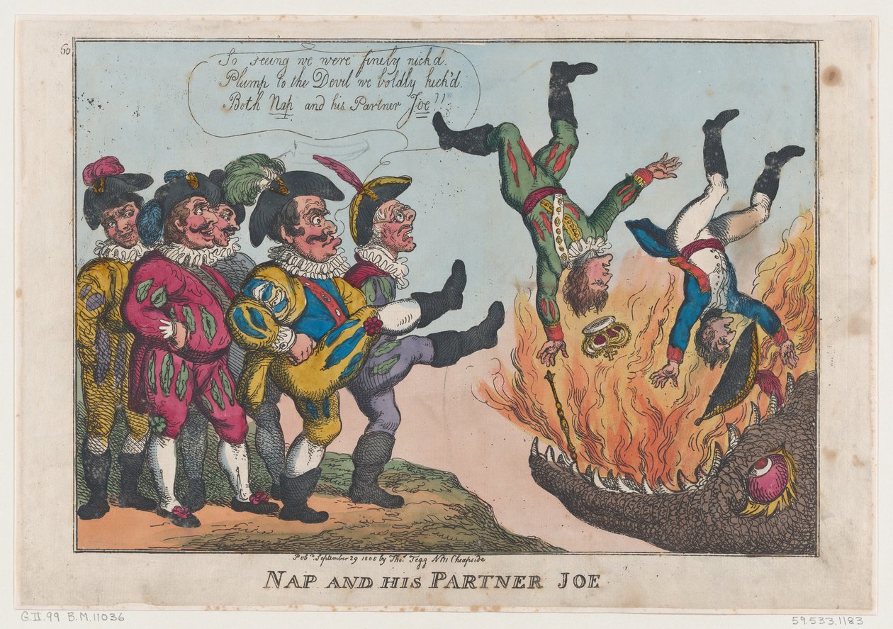 Nap and His Partner Joe, 29 de setembro de 1808., 29 de setembro de 1808. de Thomas Rowlandson