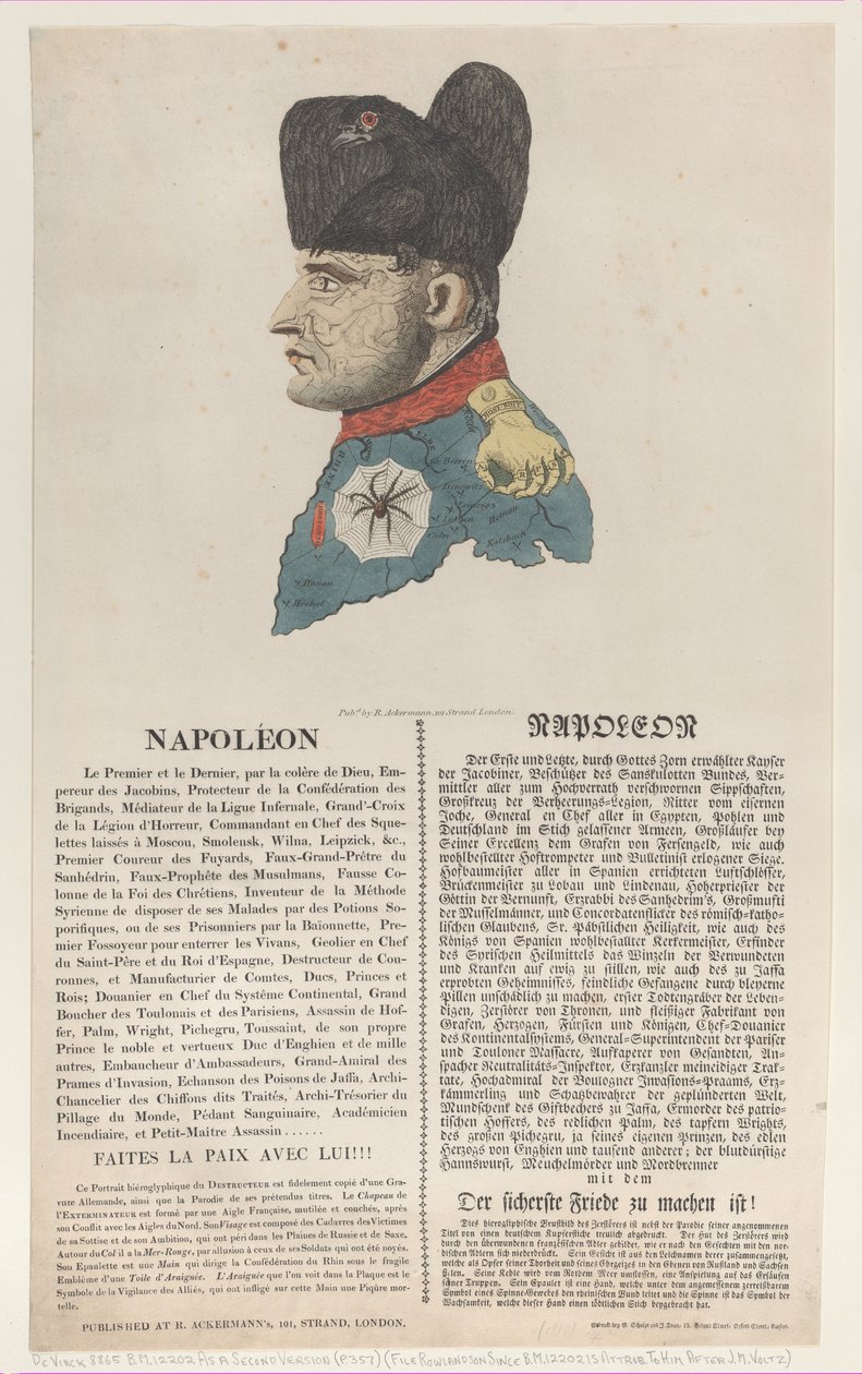 Napoleão, março de 1814., março de 1814. de Thomas Rowlandson