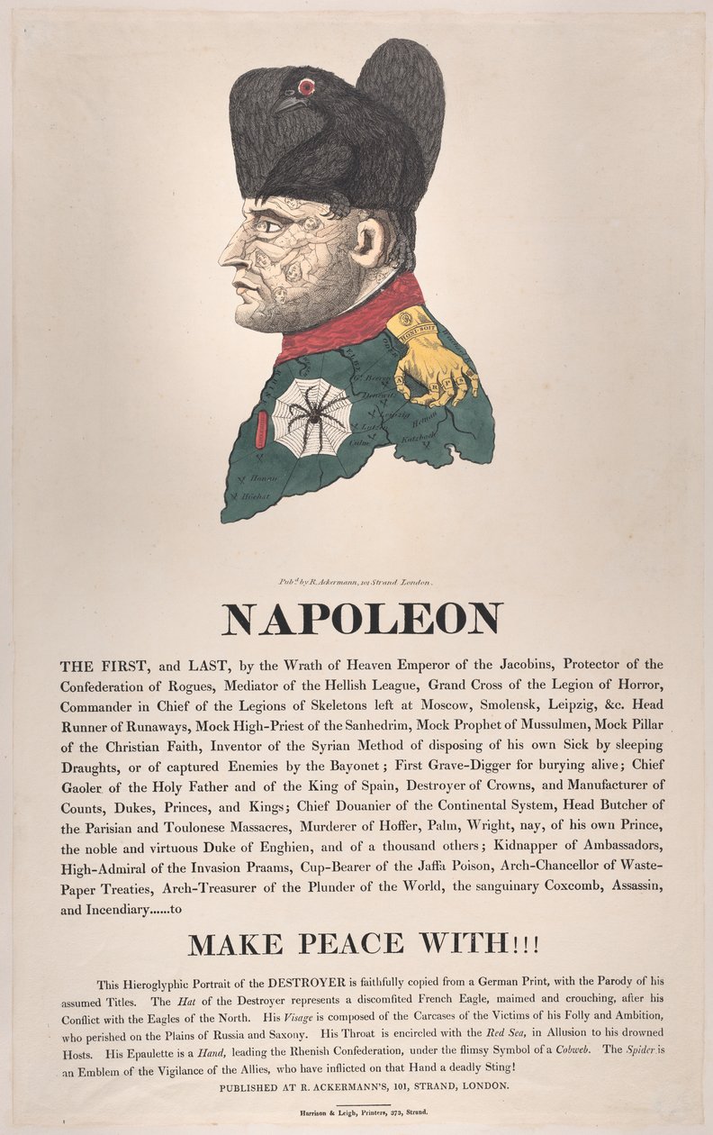 Napoleão, março de 1814., março de 1814. de Thomas Rowlandson