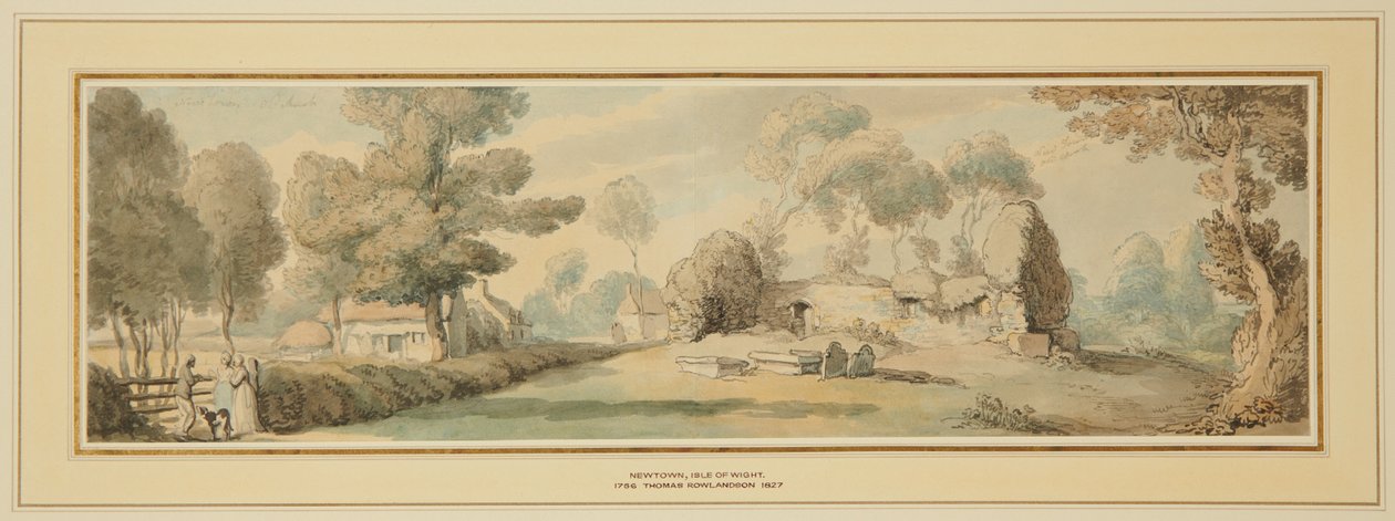 Cidade nova, igreja antiga (Ilha de Wight) de Thomas Rowlandson