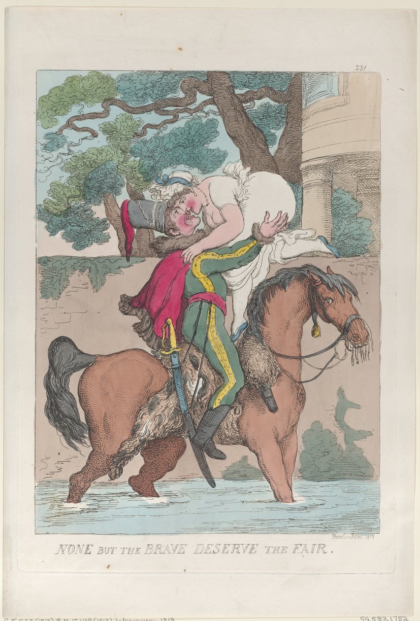 Ninguém Mas os Bravos Merecem a Feira, 1813., 1813. de Thomas Rowlandson