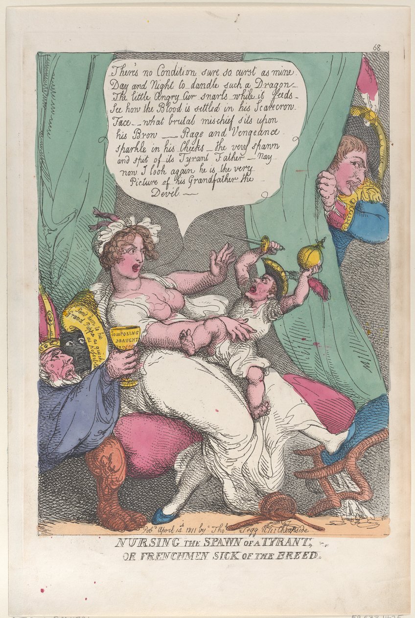 Nutrindo o Filho de um Tirano, 14 de abril de 1811., 14 de abril de 1811. de Thomas Rowlandson