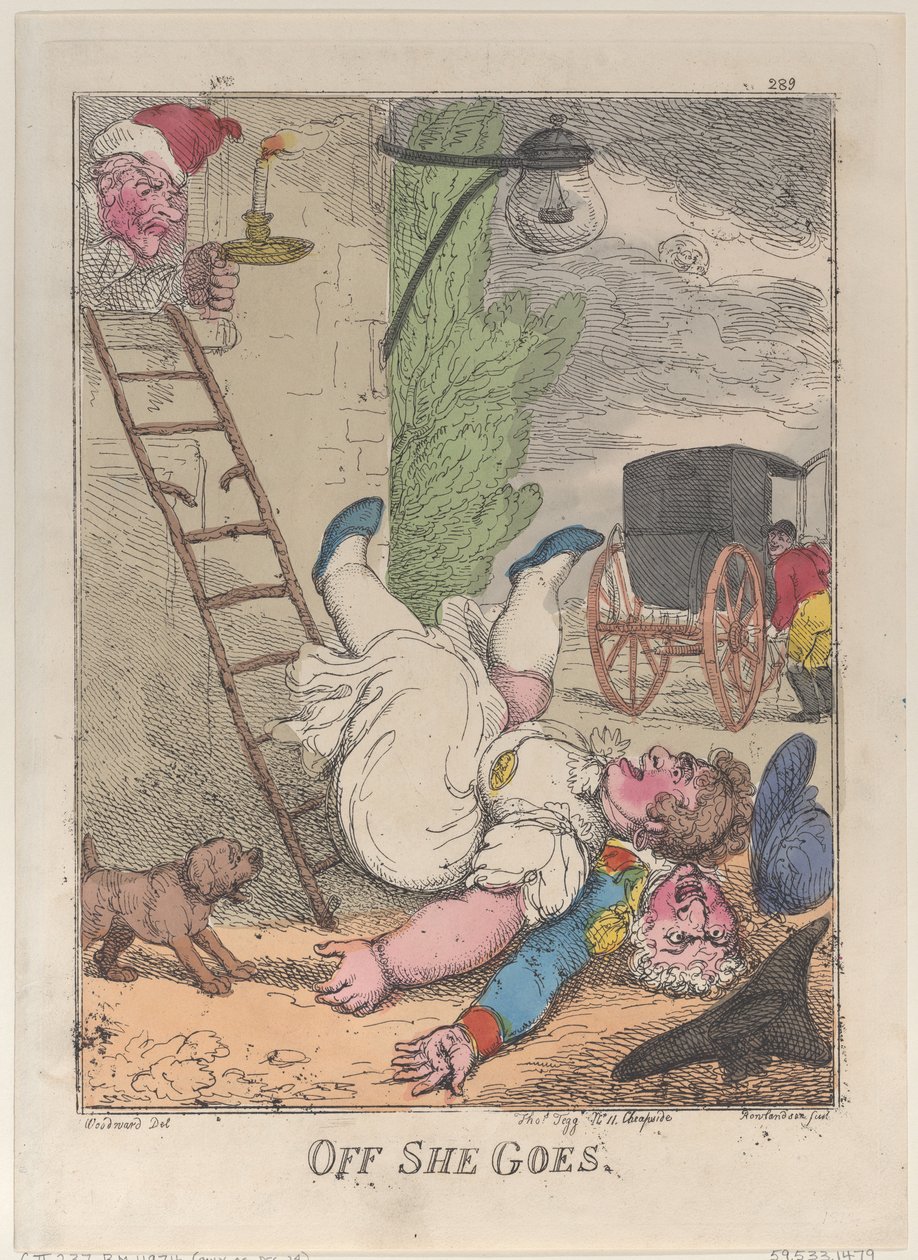 Off She Goes, 1812., 1812. de Thomas Rowlandson
