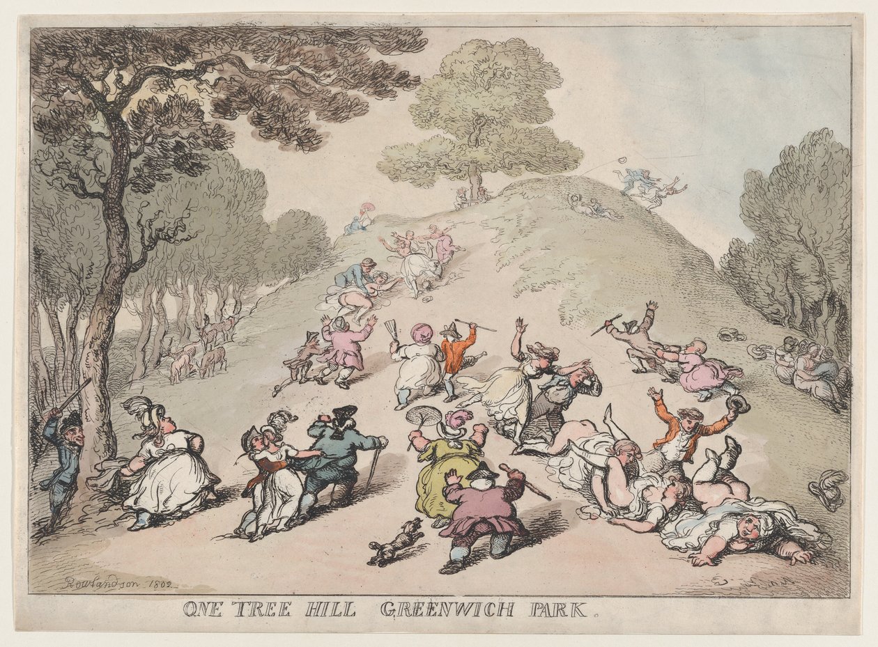 One Tree Hill, Greenwich Park, 1802., 1802. de Thomas Rowlandson