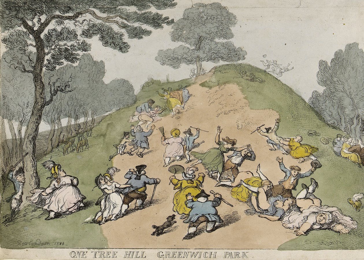 One Tree Hill, em Greenwich Park (Inglaterra) de Thomas Rowlandson