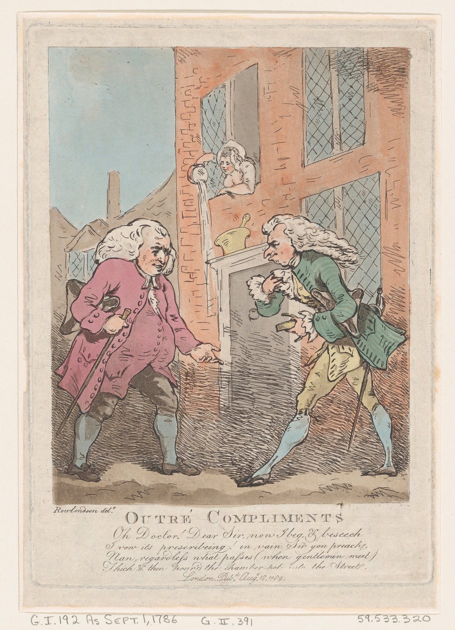 Elogios exagerados de Thomas Rowlandson