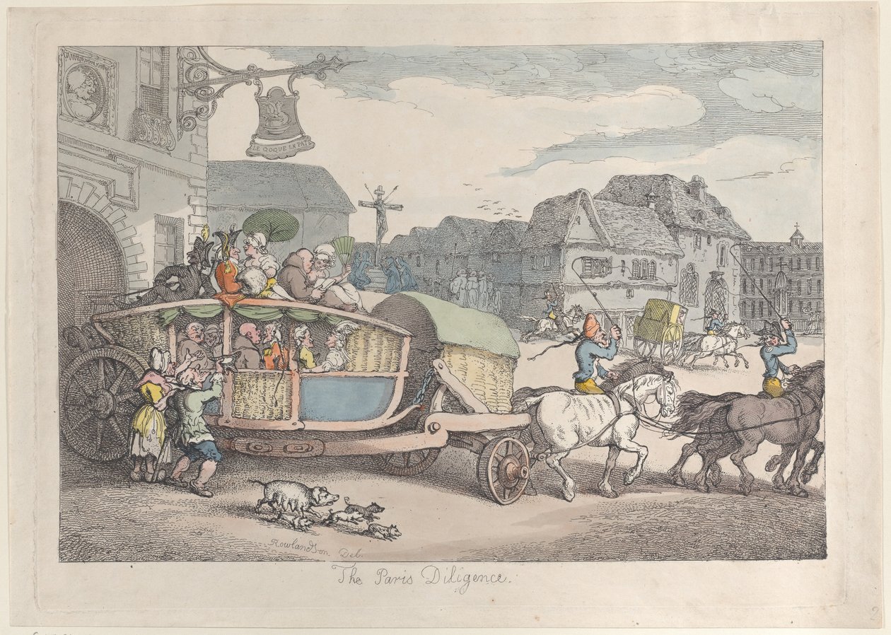 Diligência de Paris, c. 1810., c. 1810. de Thomas Rowlandson