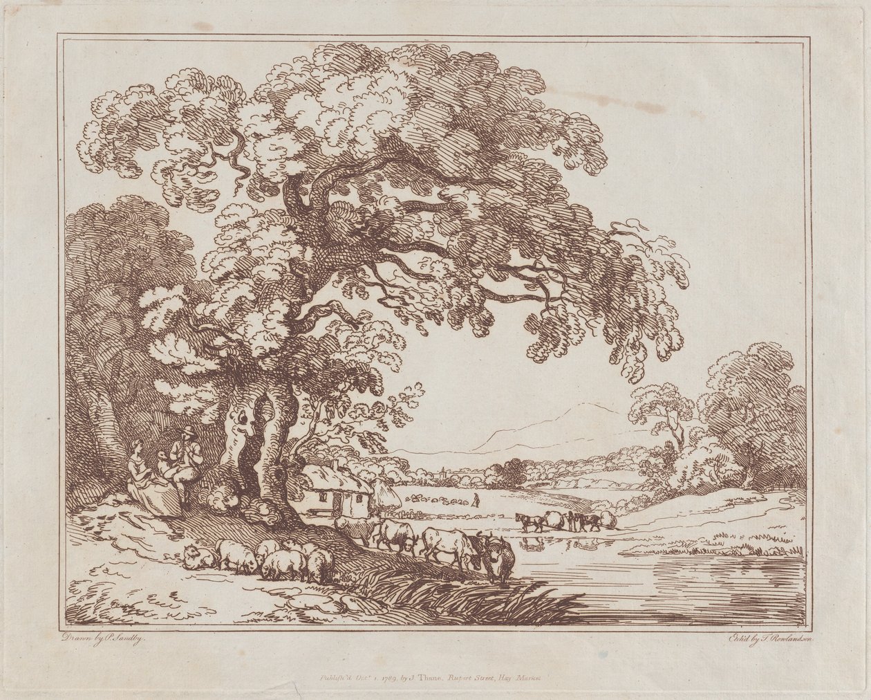 Cena Pastoral Ribeirinha, 1789., 1789. de Thomas Rowlandson