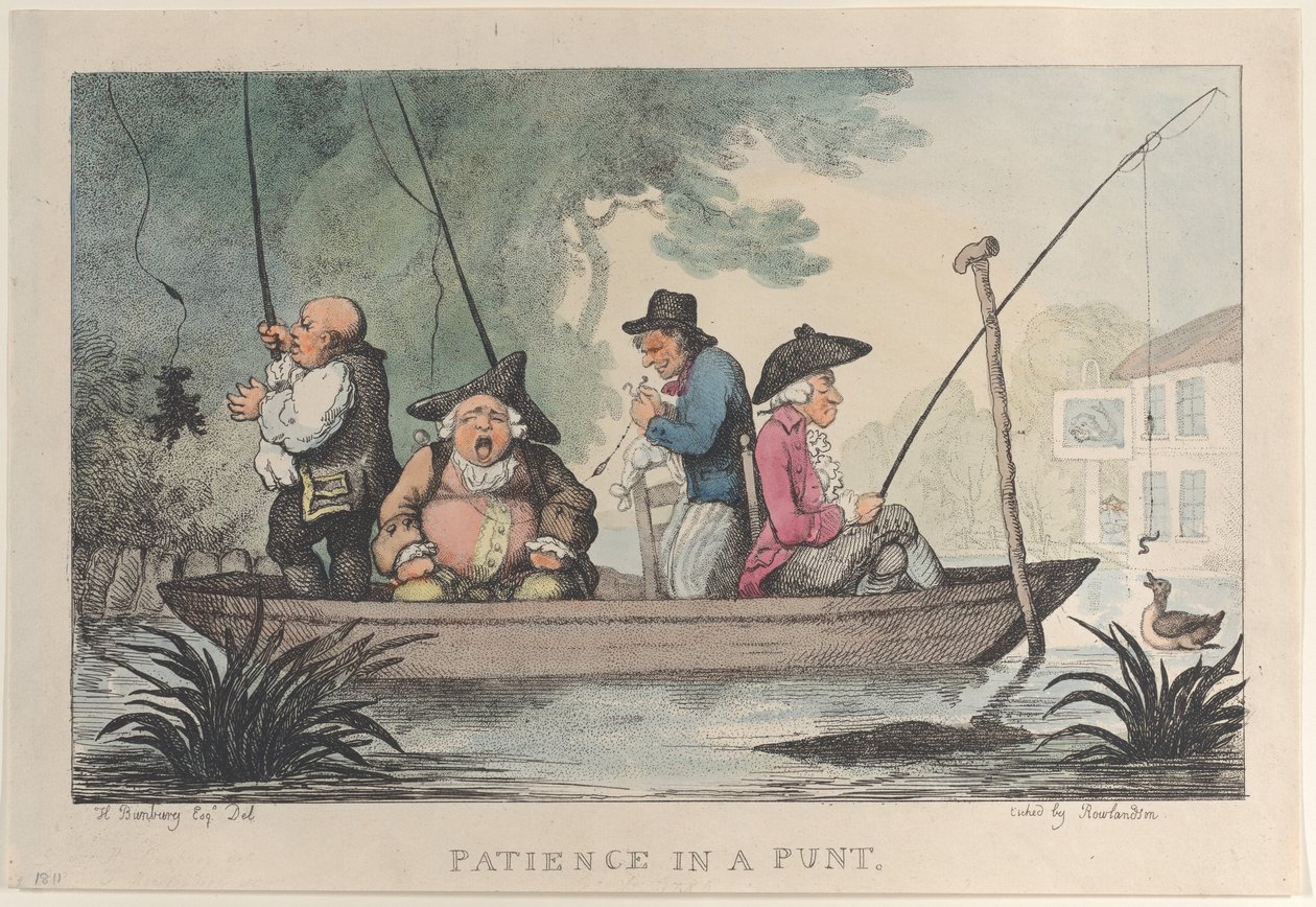 Paciência em um Punt, 1811., 1811. de Thomas Rowlandson