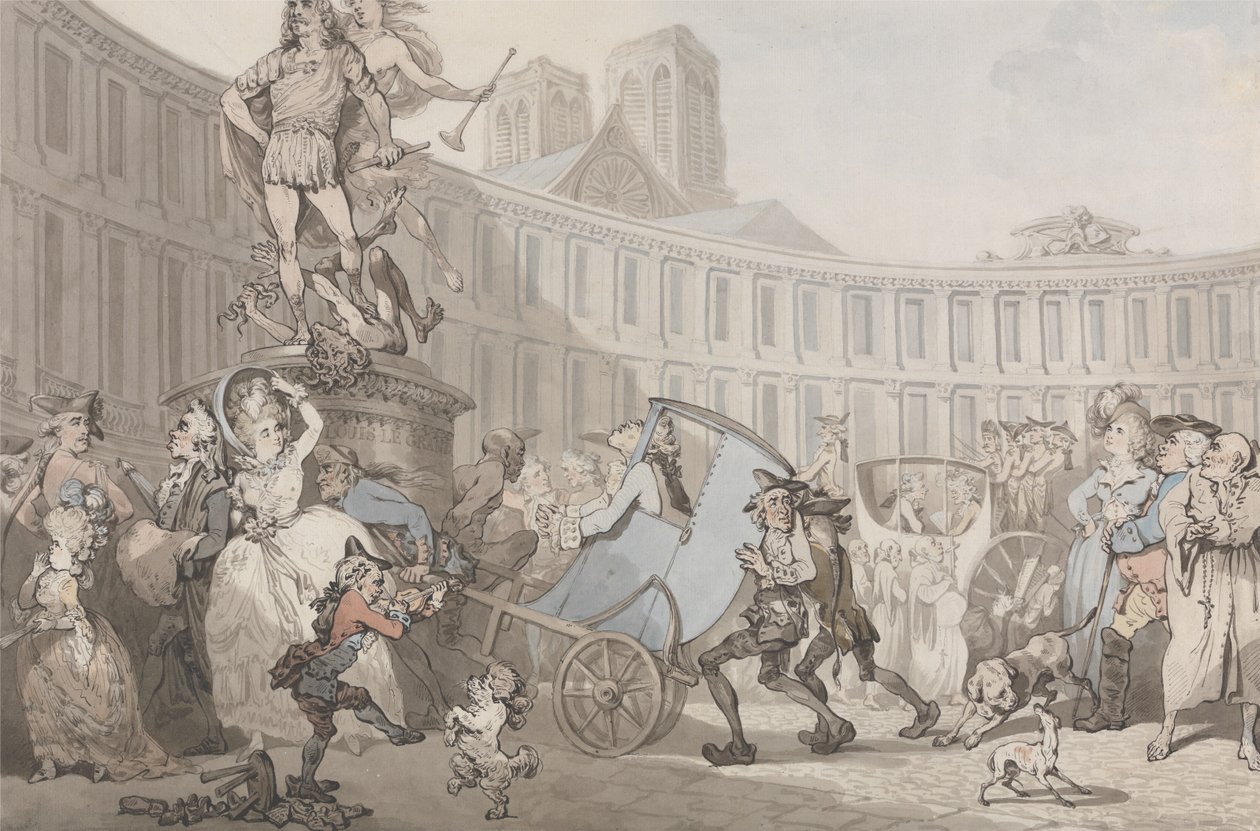 Praça das Vicórias, Paris de Thomas Rowlandson