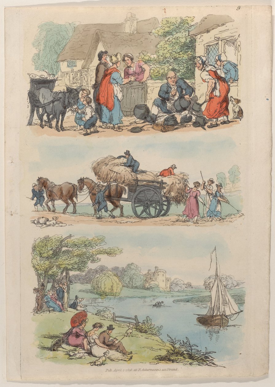 Placa 9, de World in Miniature, 1816., 1816. de Thomas Rowlandson