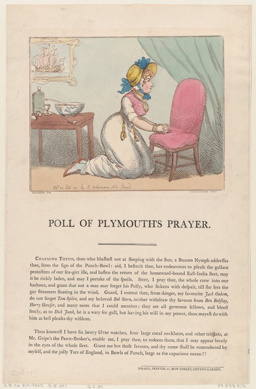 Enquete de Oração de Plymouth, 20 de Setembro de 1801., 20 de Setembro de 1801. de Thomas Rowlandson