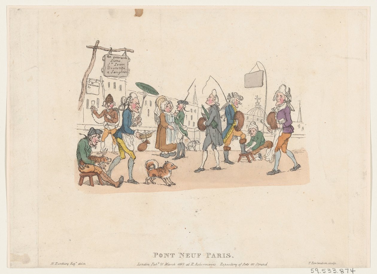 Pont Neuf, Paris, 1º de maio de 1803., 1º de maio de 1803. de Thomas Rowlandson