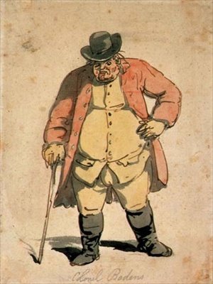 Retrato de Joseph Boden, c.1806-11 (aquarela, caneta e tinta sobre papel) de Thomas Rowlandson