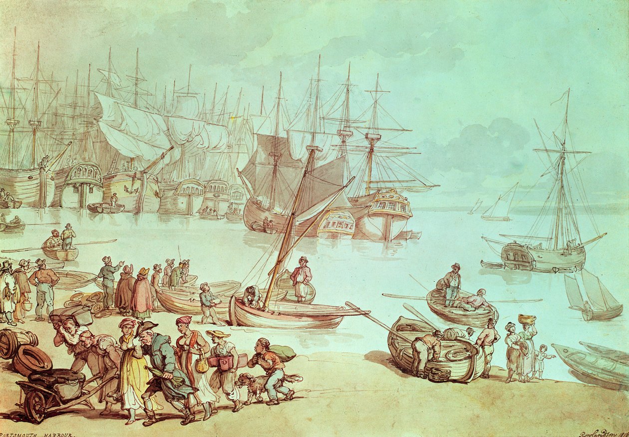 Portsmouth Harbour de Thomas Rowlandson