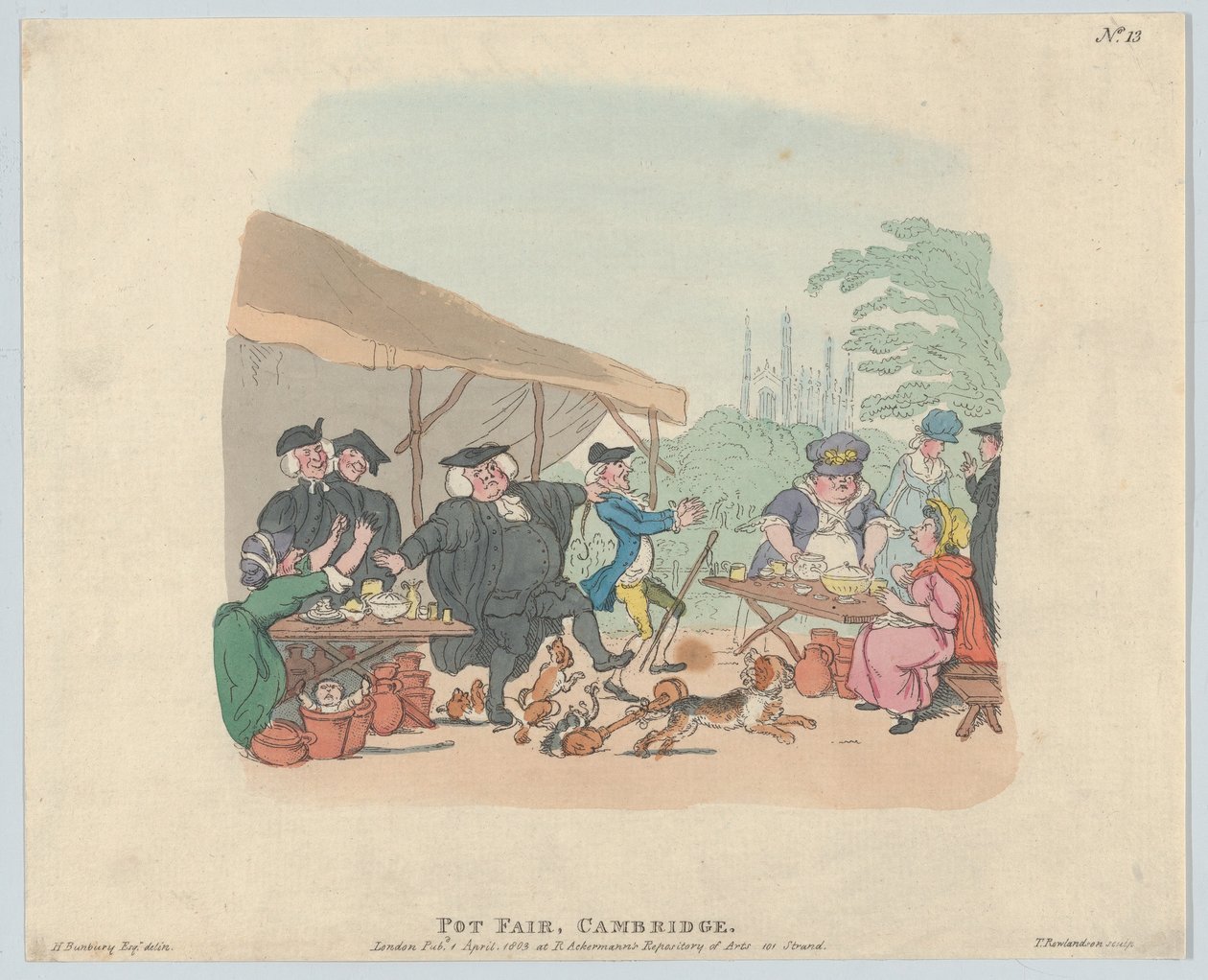 Pot Fair Cambridge, 1º de maio de 1803., 1º de maio de 1803. de Thomas Rowlandson