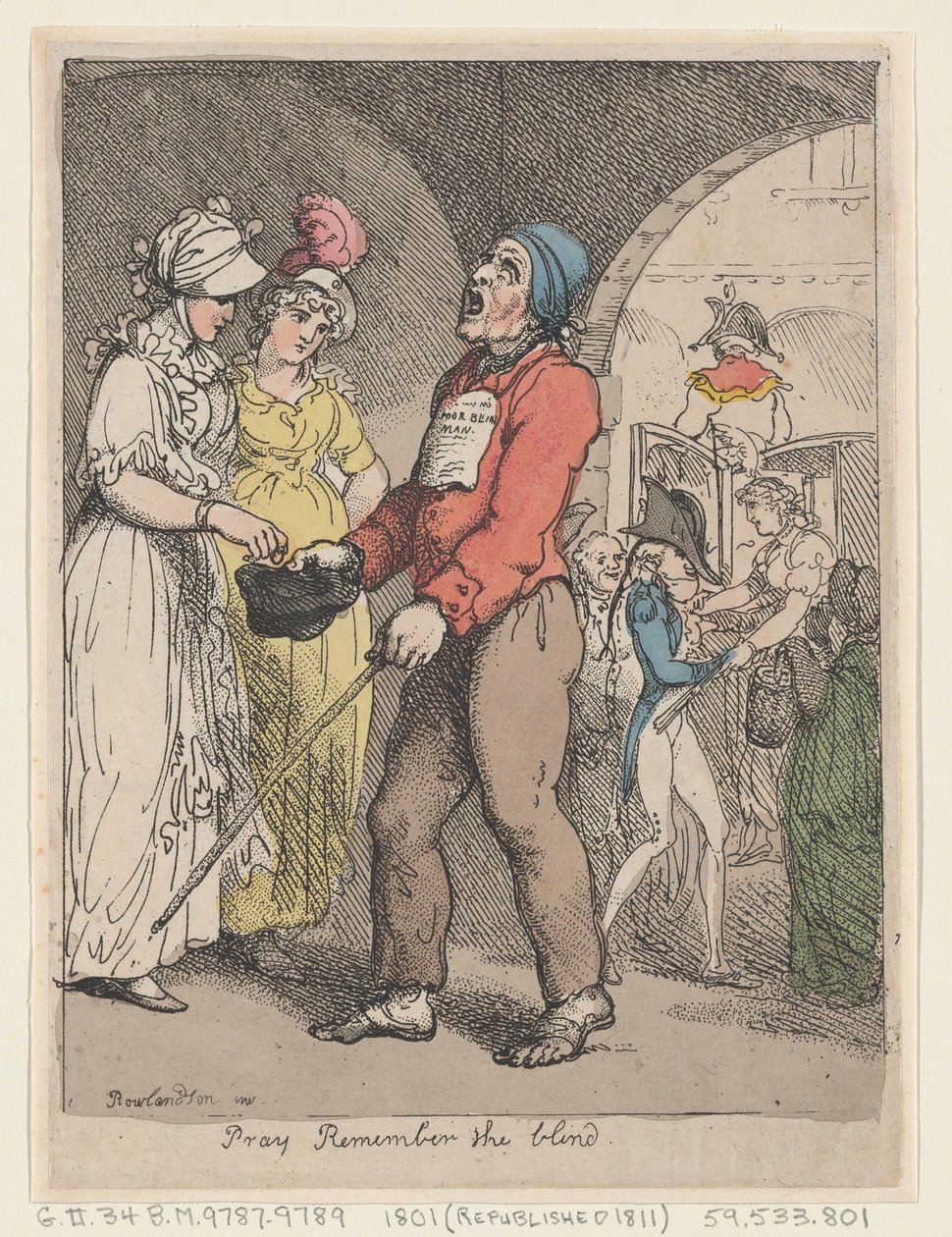 Ore, lembre-se dos cegos, 1801., 1801. de Thomas Rowlandson