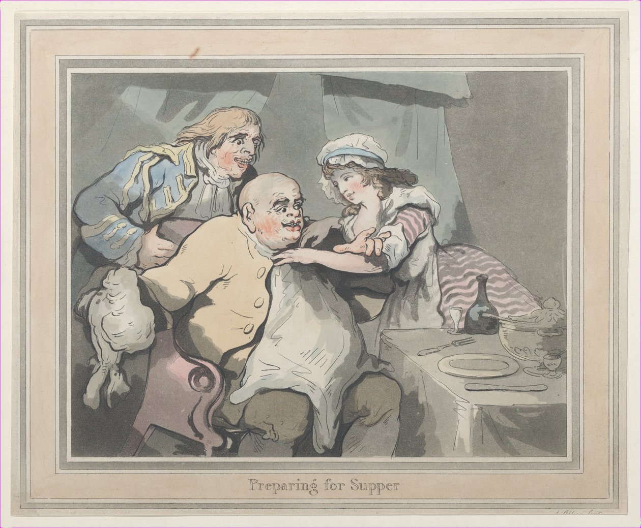 A preparar para o jantar, 1790. de Thomas Rowlandson