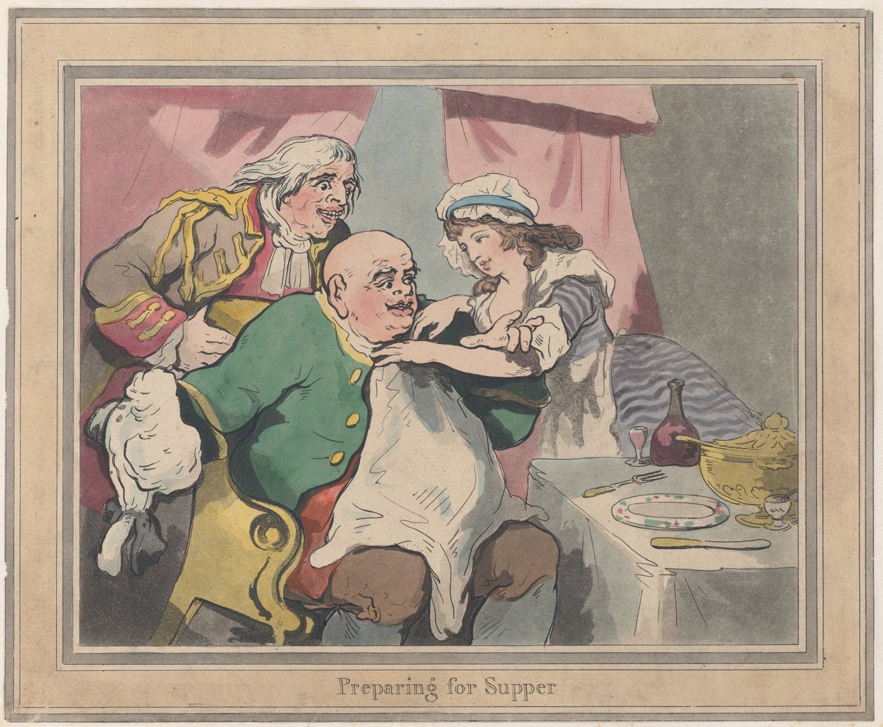 Preparação para o jantar, 22 de outubro de 1789., 22 de outubro de 1789. de Thomas Rowlandson