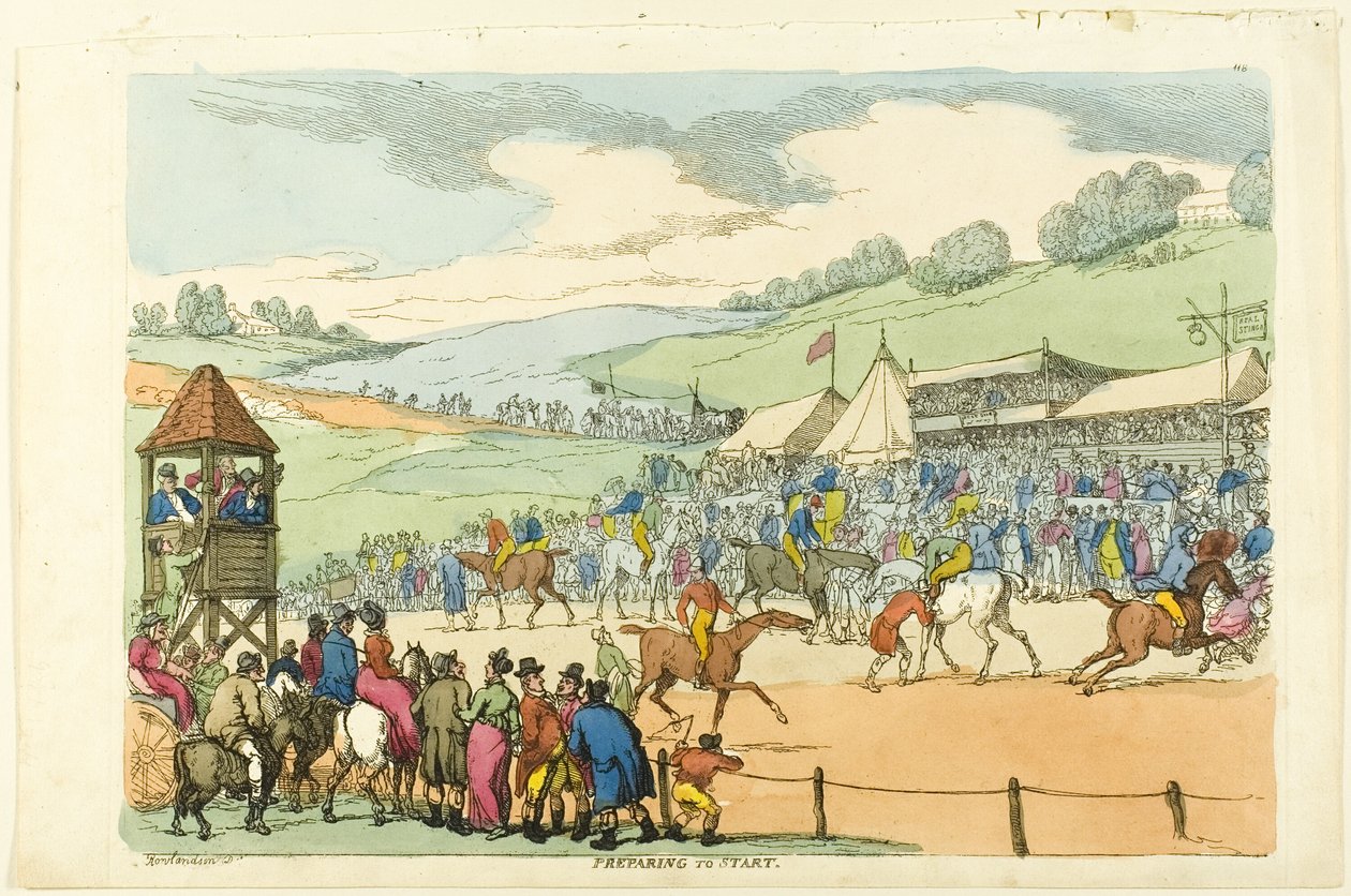 Preparando-se para começar de Thomas Rowlandson