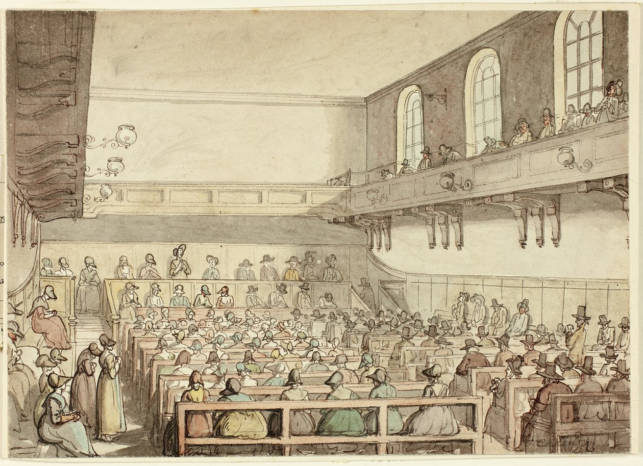 Reunião dos Quakers de Thomas Rowlandson