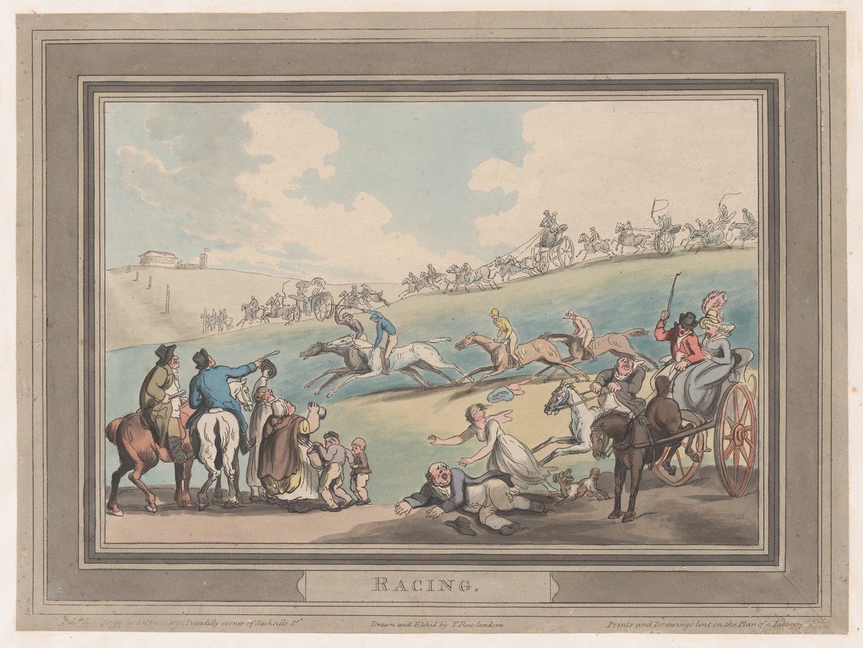 Racing [The Start], 1 de janeiro de 1799., 1 de janeiro de 1799. de Thomas Rowlandson