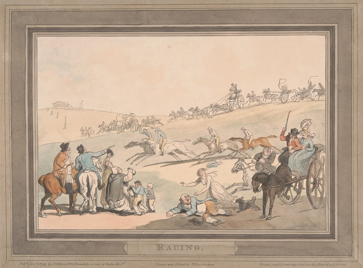 Corrida [conjunto de seis]: 1. Corrida de Thomas Rowlandson