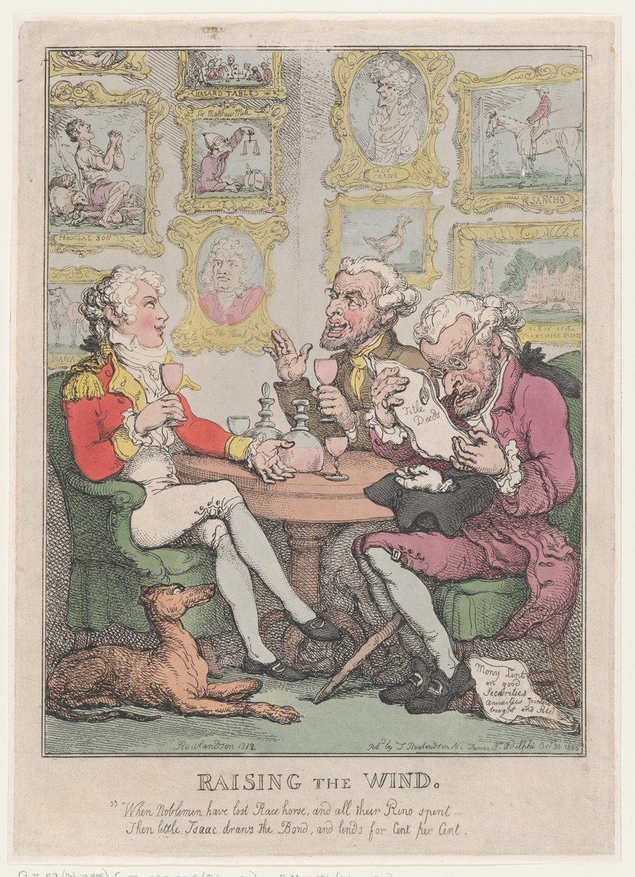 Aumentando o Vento, 1805-12., 1805-12. de Thomas Rowlandson