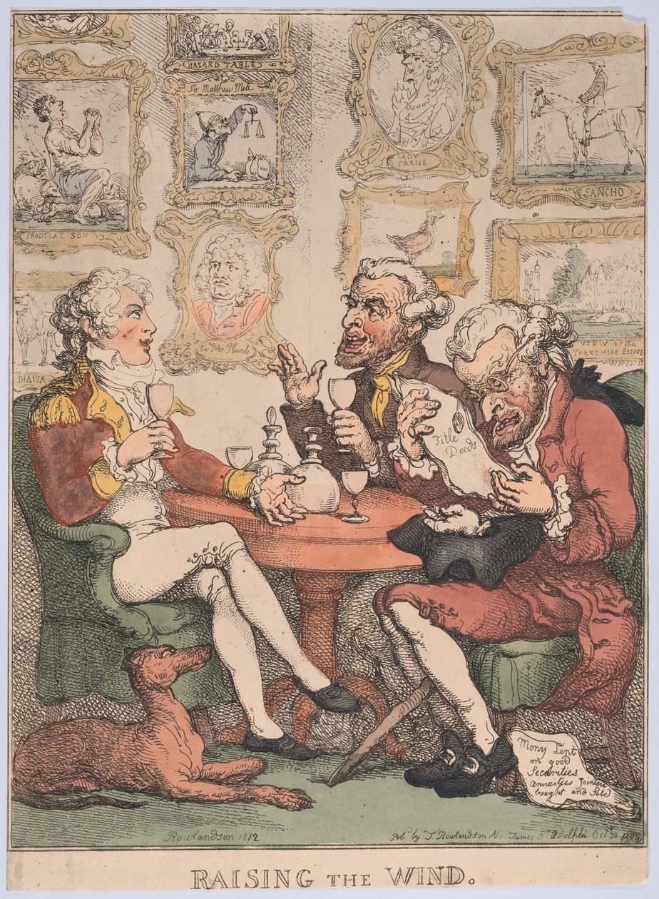Aumentando o Vento, 1805-12., 1805-12. de Thomas Rowlandson