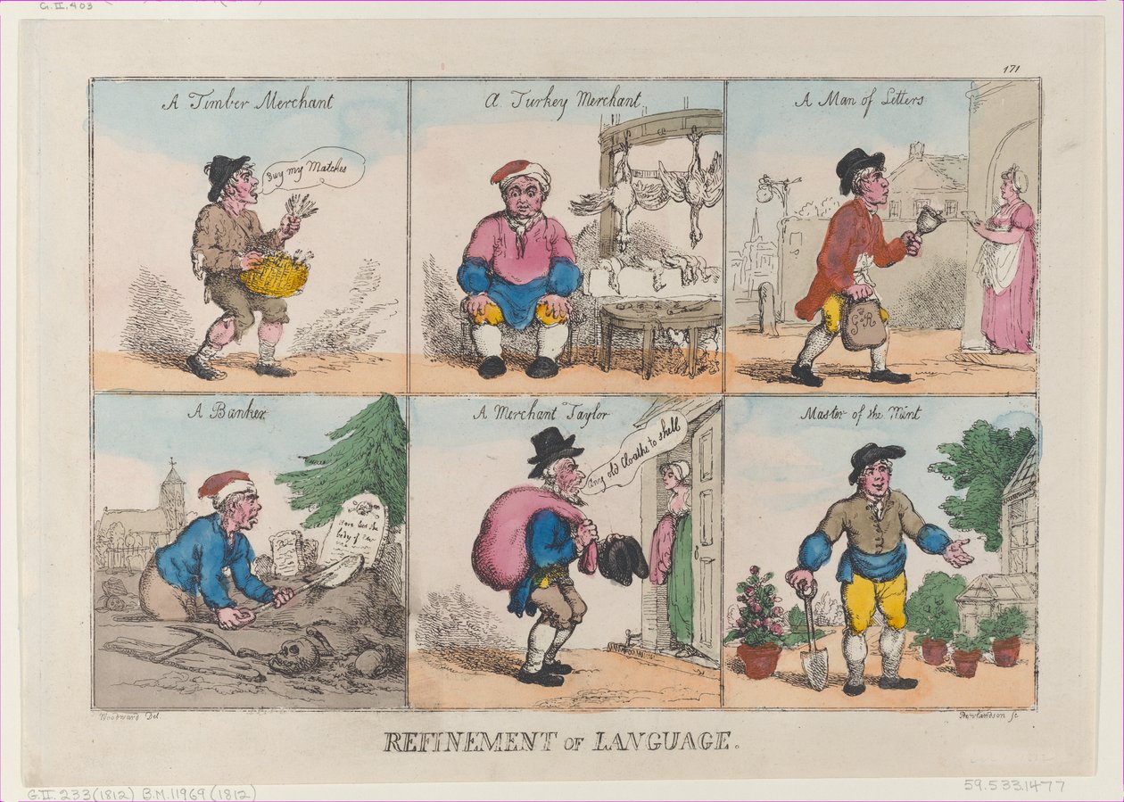 Refinamento da Linguagem, 1º de outubro de 1802., 1º de outubro de 1802. de Thomas Rowlandson