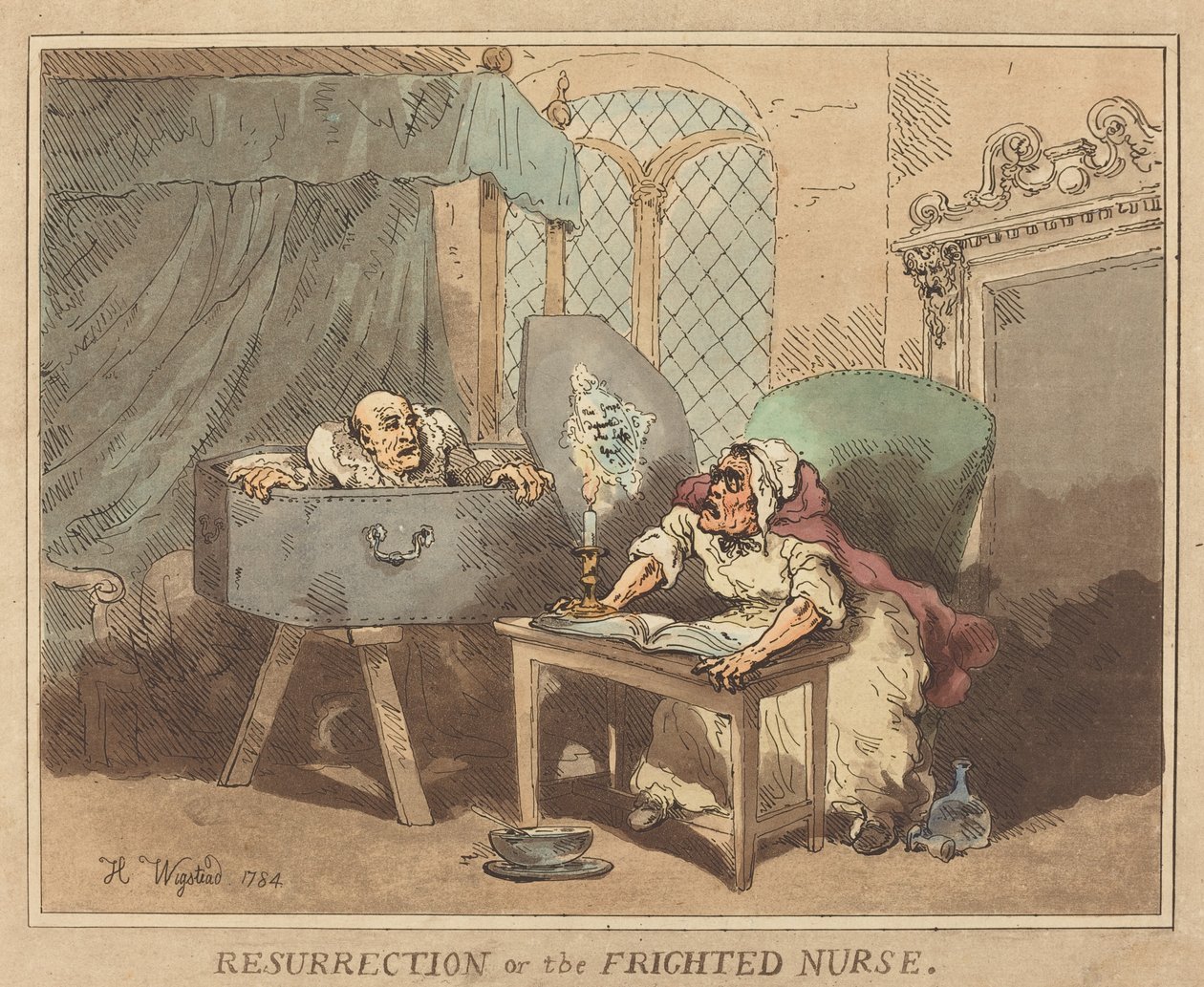 Ressurreição, ou A Enfermeira Amedrontada de Thomas Rowlandson