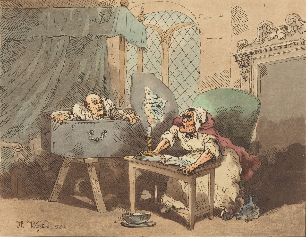 Ressurreição, ou "A Enfermeira Assustada", 1784. de Thomas Rowlandson