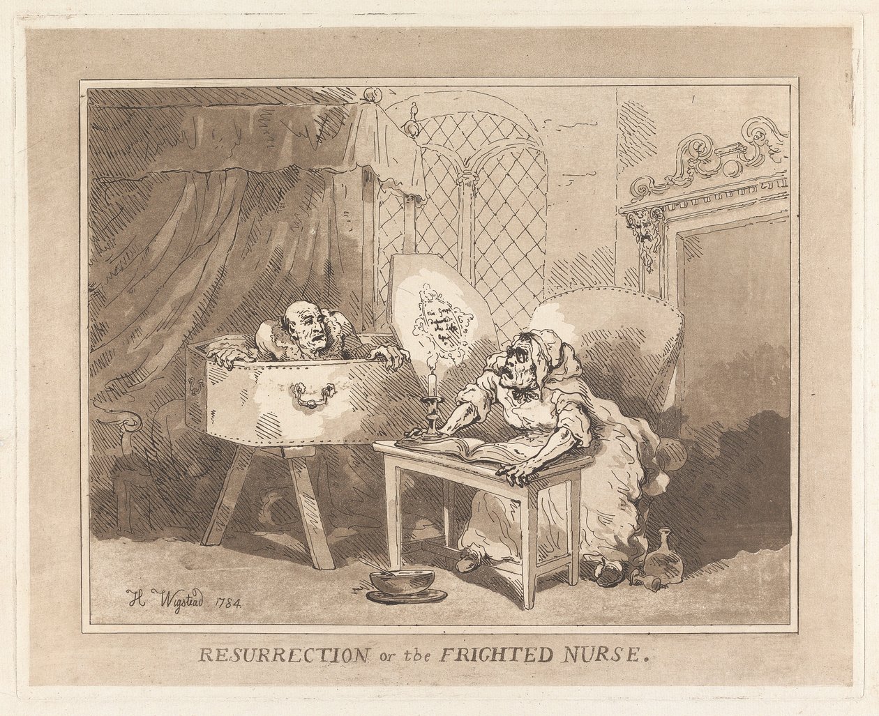 A Ressurreição ou a Enfermeira Assustada de Thomas Rowlandson