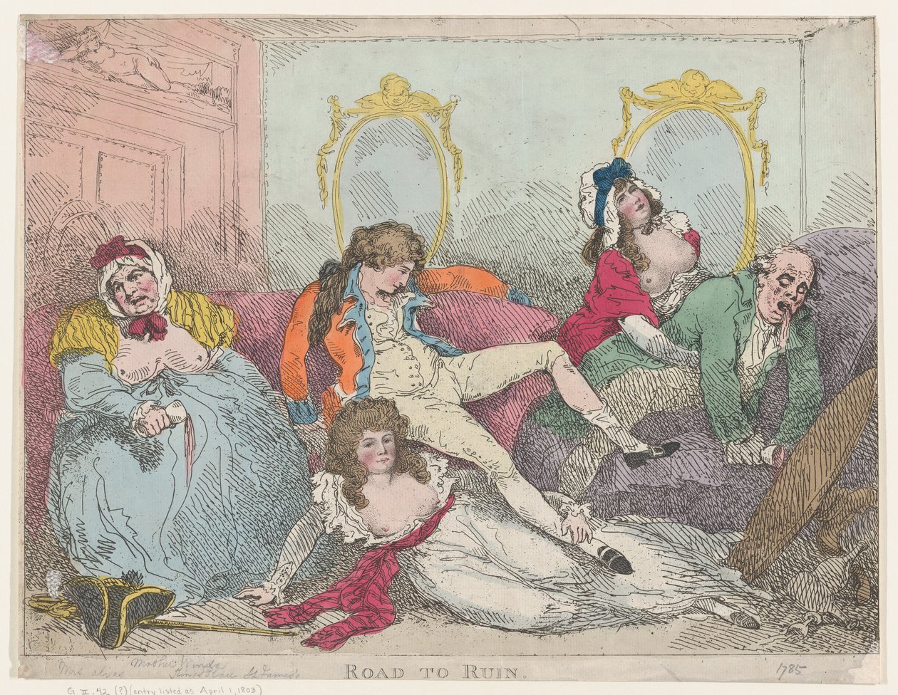Road to Ruin, 1785., 1785. de Thomas Rowlandson