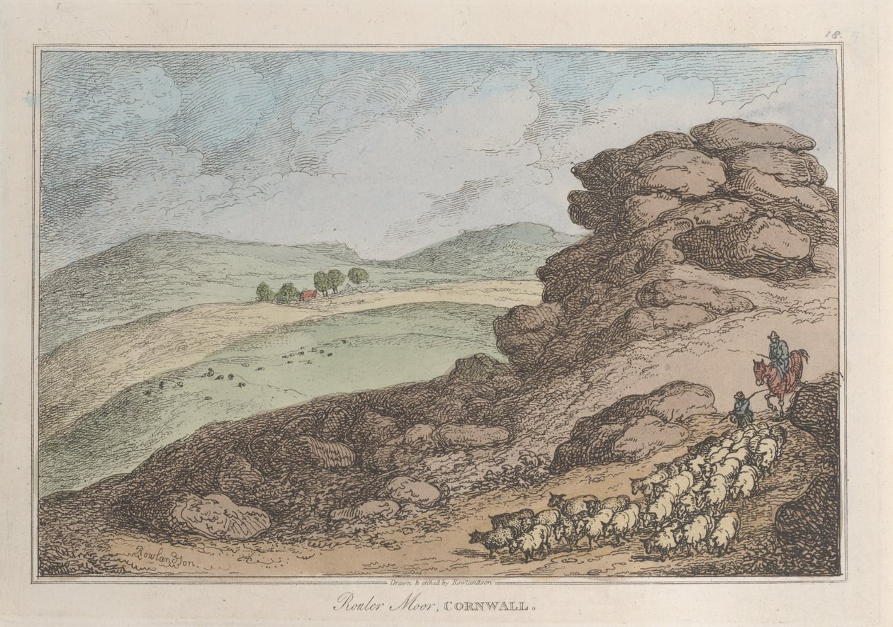 Rouler Moor, Cornwall, de Sketches from Nature, 1822., 1822. de Thomas Rowlandson