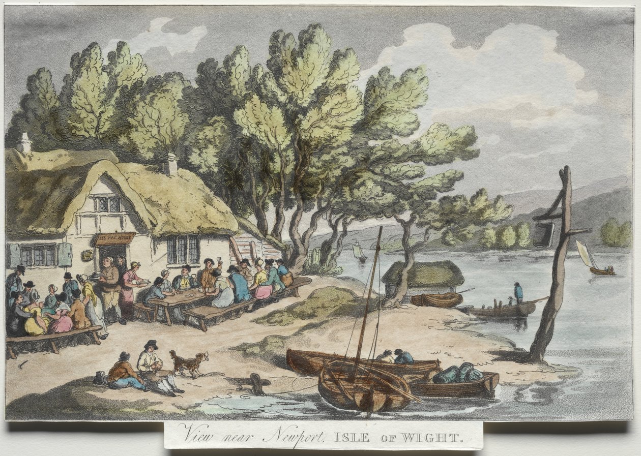 «Esboços da Natureza», de Rowlandson: Vista perto de Newport, Ilha de Wight de Thomas Rowlandson