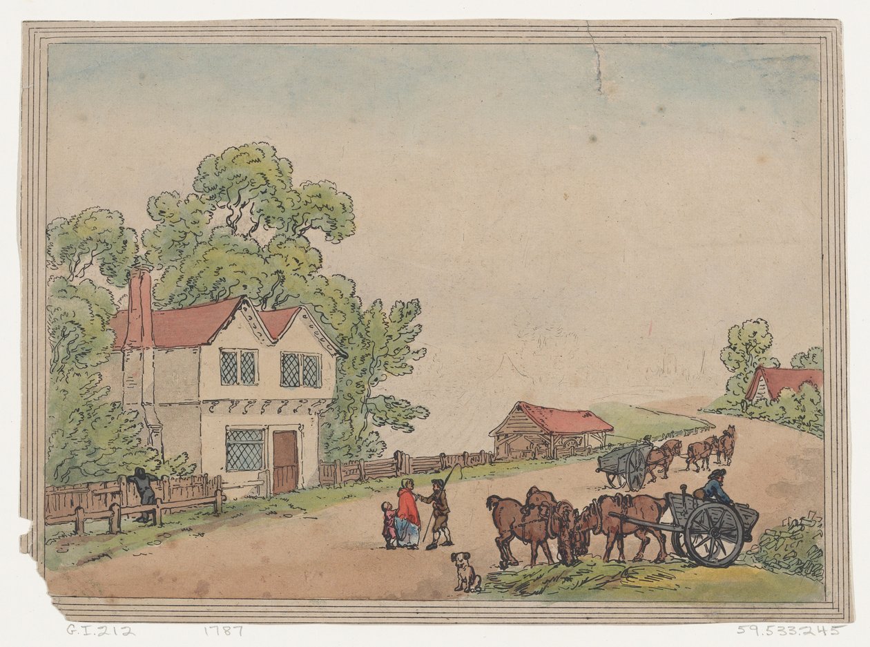 Esboço Rústico, 1787., 1787. de Thomas Rowlandson