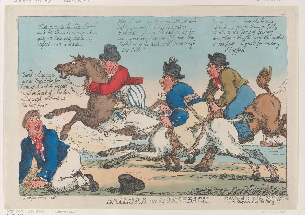 Marinheiros a Cavalo, 16 de março de 1811., 16 de março de 1811. de Thomas Rowlandson