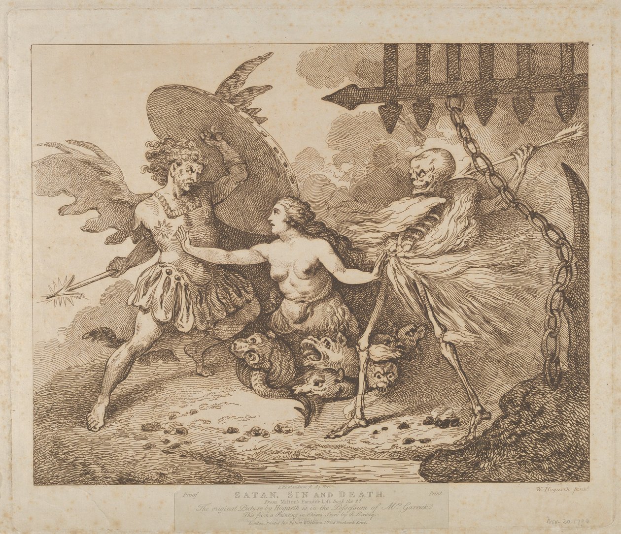 Satanás, Pecado e Paraíso da Morte Perdido, Livro 2, depois de 1790, depois de 1790. de Thomas Rowlandson