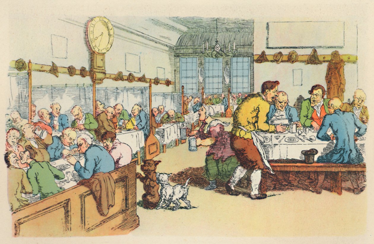 Cena em uma casa de café, 1788, 1944. de Thomas Rowlandson