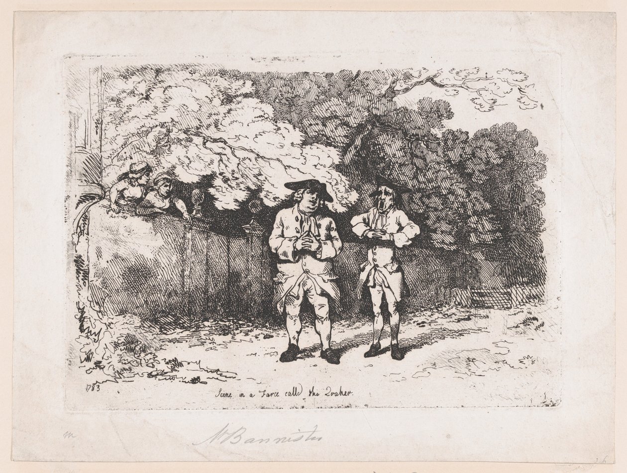 Cena em uma farsa chamada The Quaker, 22 de dezembro de 1783., 22 de dezembro de 1783. de Thomas Rowlandson
