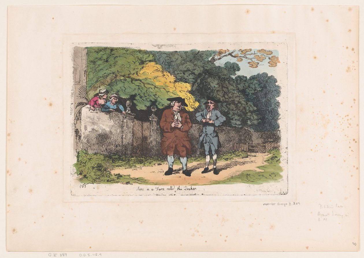Cena em uma farsa chamada The Quaker, 22 de dezembro de 1783., 22 de dezembro de 1783. de Thomas Rowlandson